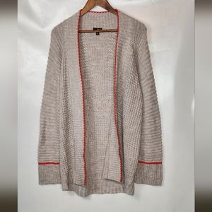 Express Gray Open Front Knit Cardigan